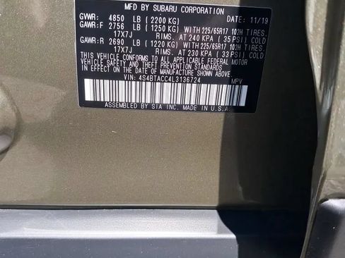 Used 2020 Subaru Outback Premium AWD/4WD image 2