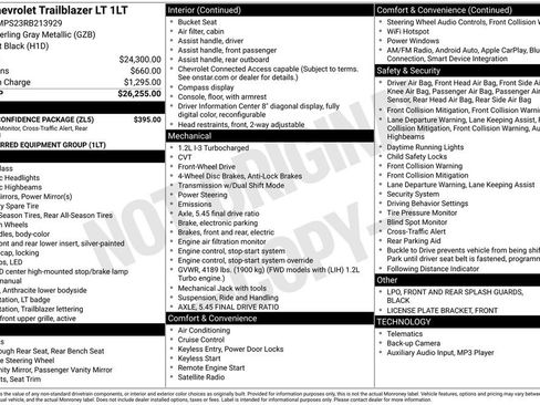 Used 2024 Chevrolet TrailBlazer LT w/ Driver Confidence Package image 26