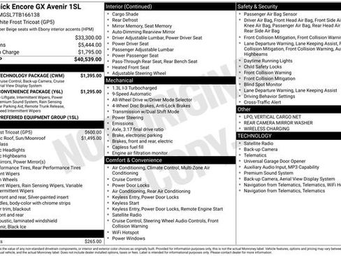 New 2026 Buick Encore GX Avenir w/ Avenir Technology Package AWD/4WD image 27
