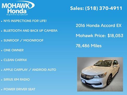 Used 2016 Honda Accord EX image 7