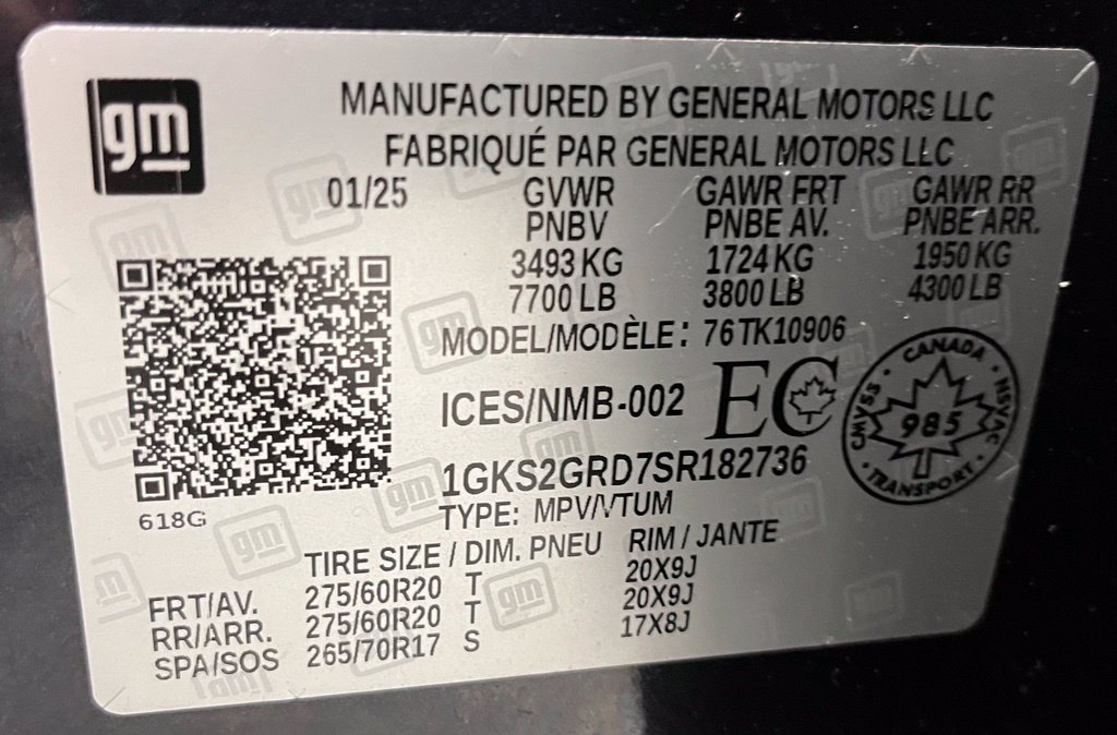 Used 2025 GMC Yukon XL Elevation w/ LPO, Get Active Package AWD/4WD image 59