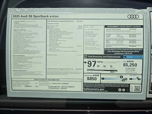 New 2025 Audi S6 e-tron Premium Plus image 19