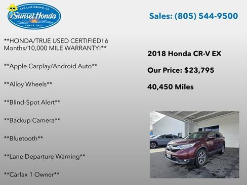 Used 2018 Honda CR-V EX image 6