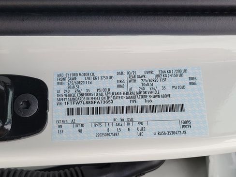 New 2025 Ford F150 Platinum w/ Equipment Group 702A High image 17