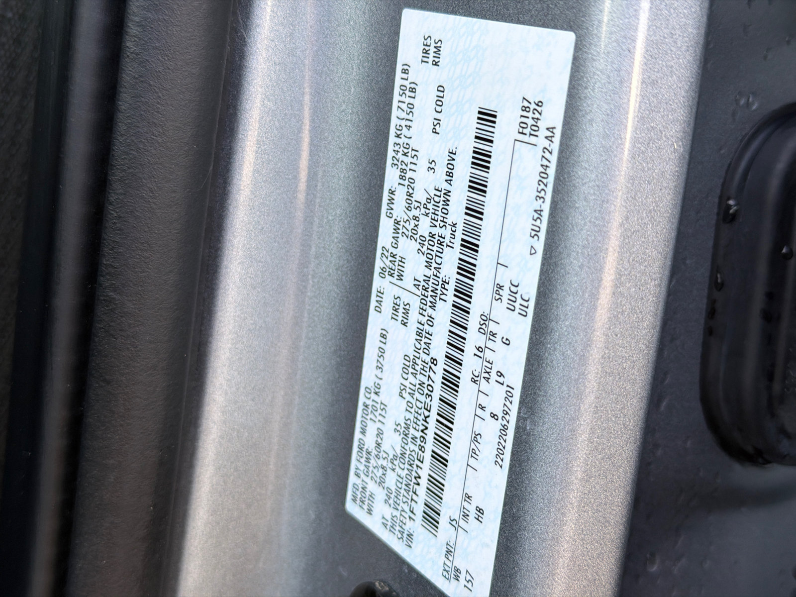 Used 2022 Ford F150 Lariat w/ Equipment Group 502A High AWD/4WD image 17
