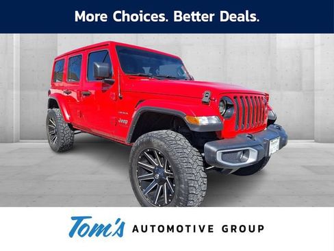Used 2019 Jeep Wrangler Unlimited Sahara w/ Uconnect 4C Nav & Sound Group AWD/4WD image 1