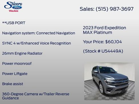 Certified 2023 Ford Expedition Max Platinum AWD/4WD image 22