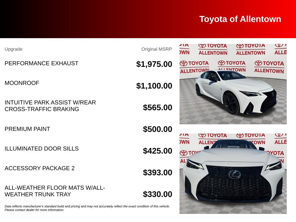 Used 2025 Lexus IS 350 F Sport w/ Accessory Package 2 AWD/4WD image 5