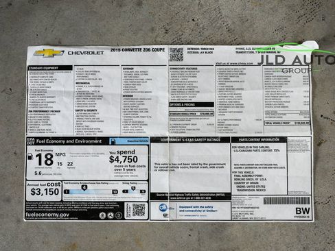 Used 2015 Chevrolet Corvette Z06 w/ 3LZ Preferred Equipment Group RWD image 49