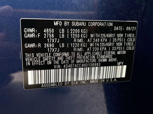 Used 2022 Subaru Outback Premium image 33