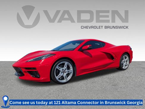Used 2021 Chevrolet Corvette Stingray Preferred Cpe w/ Chrome Exterior Badge Package RWD image 1