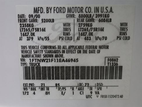 Used 2001 Ford F250 Lariat AWD/4WD image 95