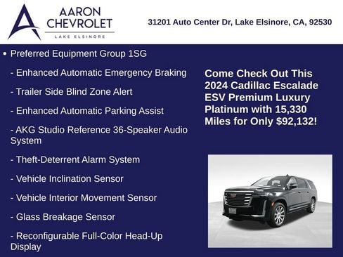 Used 2024 Cadillac Escalade ESV Premium Luxury Platinum AWD/4WD image 15