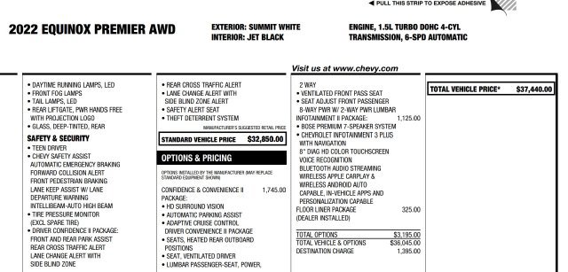 Used 2022 Chevrolet Equinox Premier AWD/4WD image 11