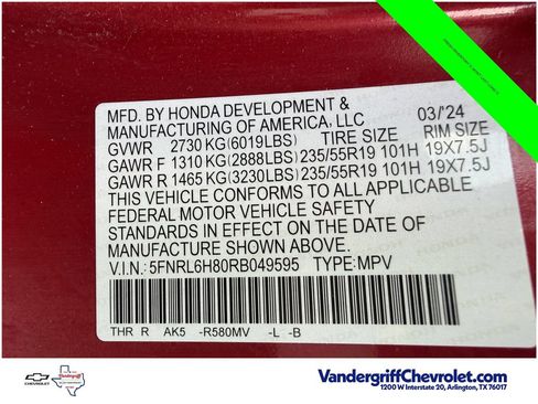 Used 2024 Honda Odyssey Touring image 34