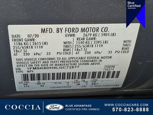 Certified 2020 Ford Explorer XLT w/ Comfort Package AWD/4WD image 26