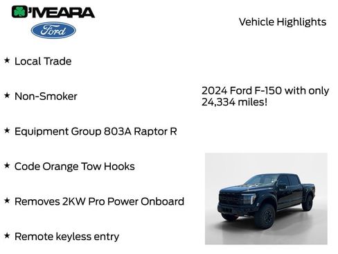 Used 2024 Ford F150 Raptor w/ Equipment Group 803A Raptor R AWD/4WD image 8