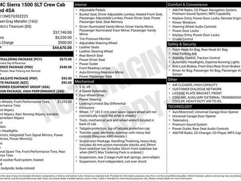 Used 2007 GMC Sierra 1500 SLT w/ SLE/SLT Trailering Package AWD/4WD image 3