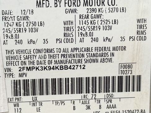 Used 2019 Ford Edge Titanium FWD image 69