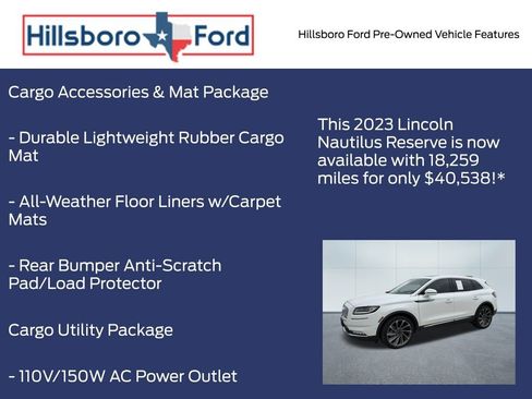 Used 2023 Lincoln Nautilus Reserve w/ Equipment Group 202A image 7