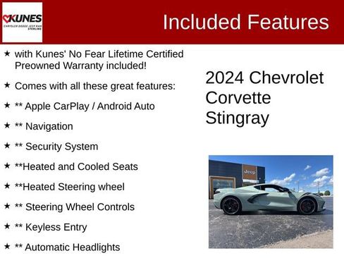Used 2024 Chevrolet Corvette Stingray Preferred Cpe w/ 2LT image 2