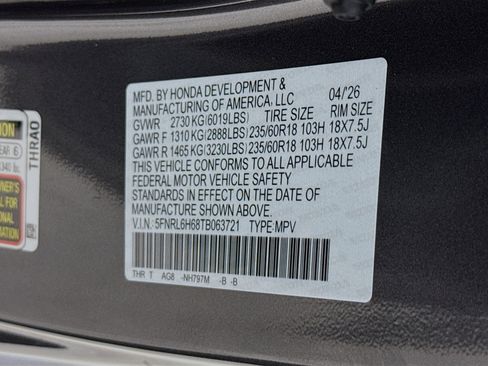 New 2026 Honda Odyssey EX-L image 40