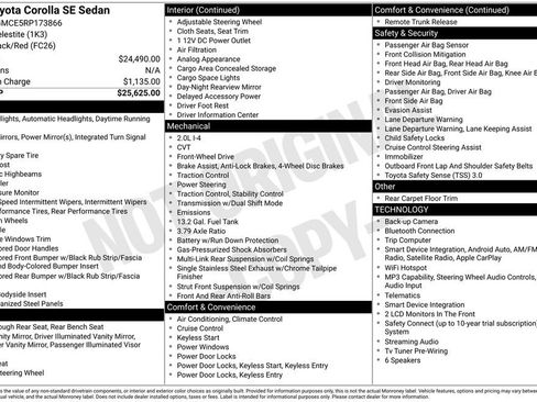 Used 2024 Toyota Corolla SE FWD image 2