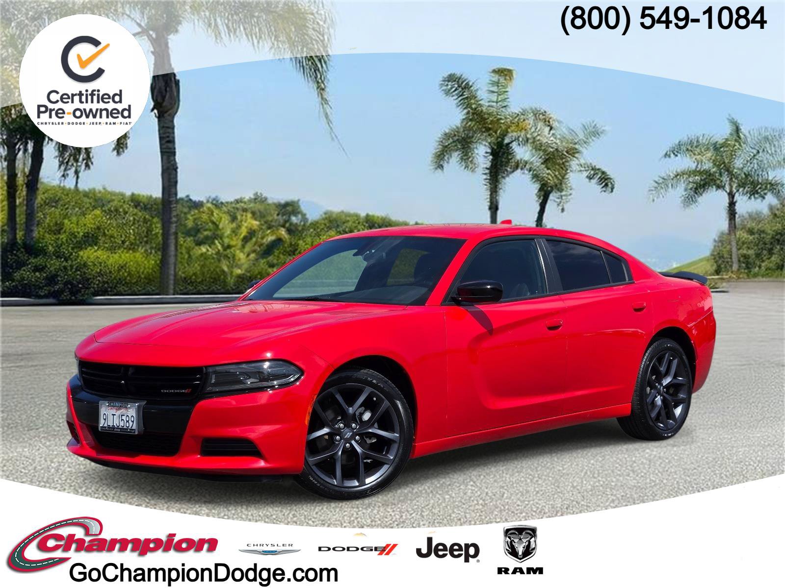 Certified 2023 Dodge Charger SXT w/ Blacktop Package RWD image 1