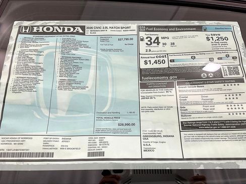 New 2026 Honda Civic Sport image 17