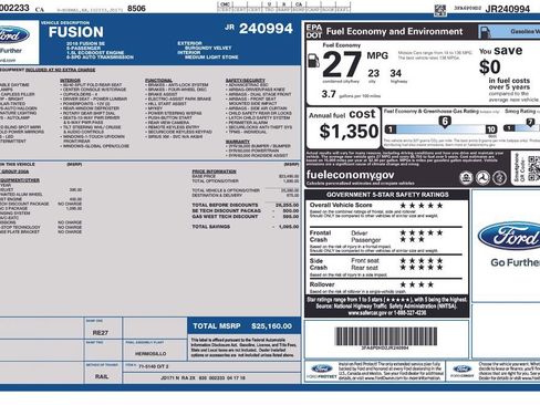 Used 2018 Ford Fusion SE w/ Fusion SE Technology Package image 2