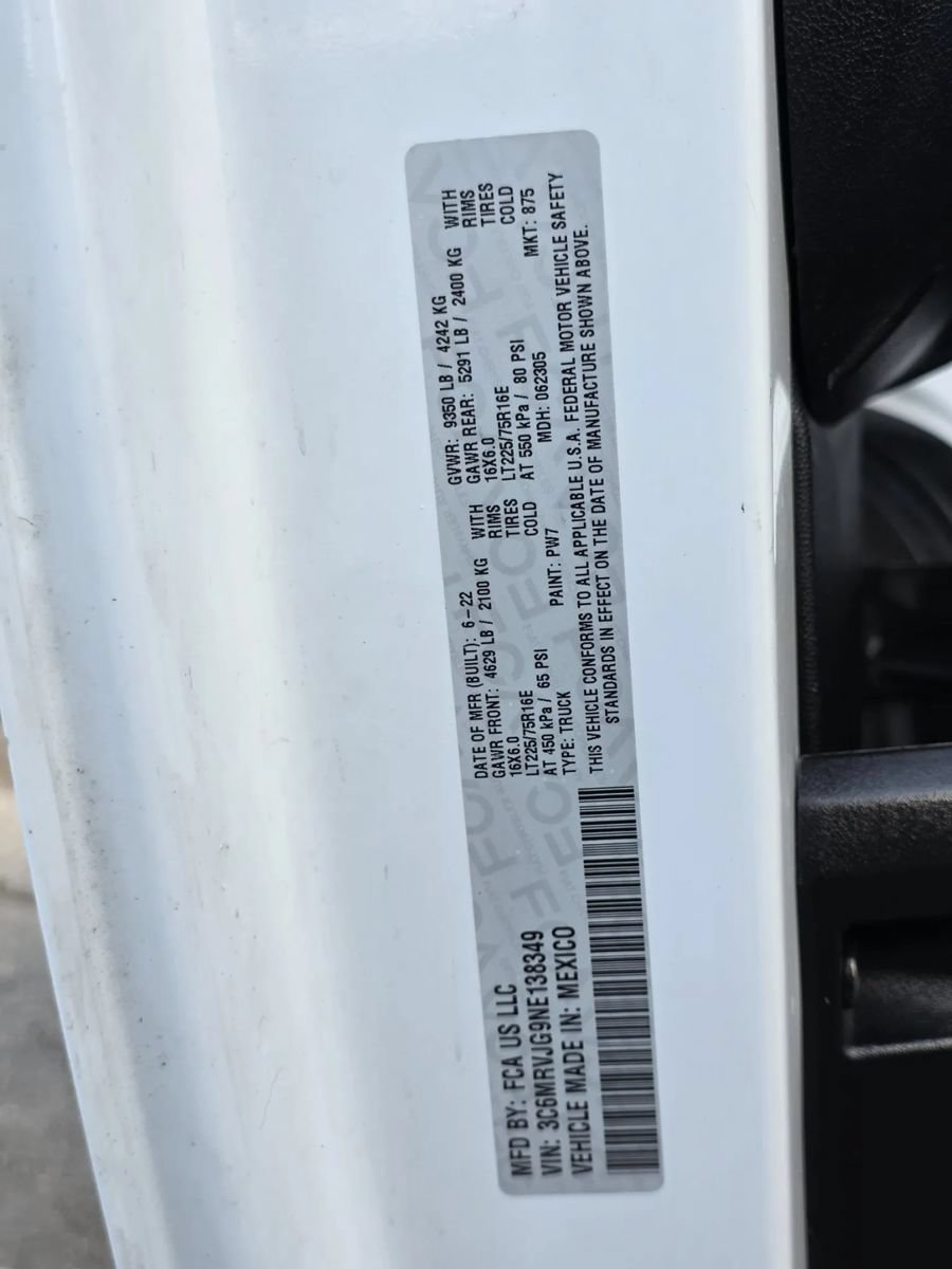 Used 2022 RAM ProMaster 3500 FWD image 19