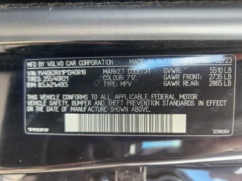 Certified 2023 Volvo XC60 B6 Ultimate w/ Protection Package Premier image 29