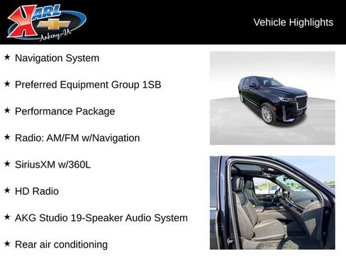 Used 2023 Cadillac Escalade Premium Luxury w/ Performance Package AWD/4WD image 2