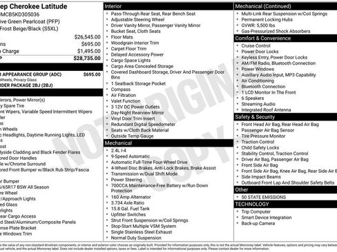 Used 2019 Jeep Cherokee Latitude w/ Popular Appearance Group AWD/4WD image 6