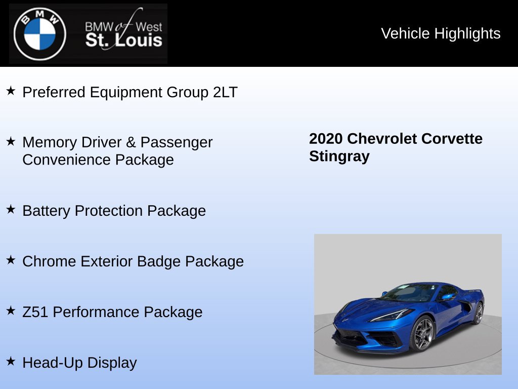 Used 2020 Chevrolet Corvette Stingray Preferred Conv w/ 2LT Preferred Equipment Group RWD image 8
