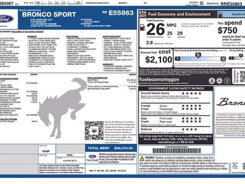 Certified 2024 Ford Bronco Sport Heritage w/ Heritage Convenience Package AWD/4WD image 54
