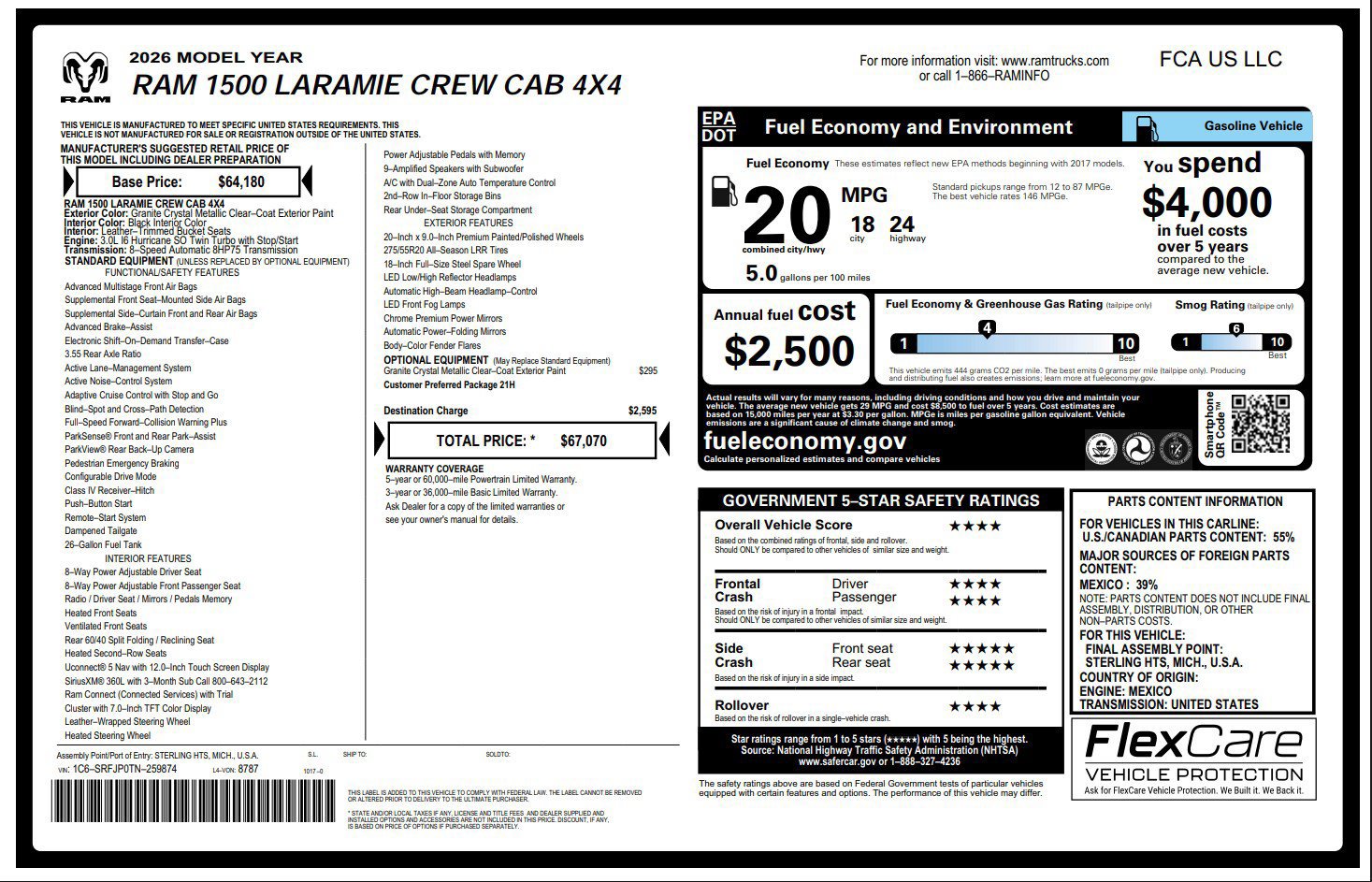 Used 2026 RAM 1500 Laramie AWD/4WD image 14