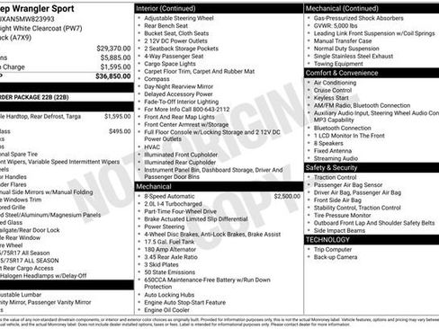 Used 2021 Jeep Wrangler Sport image 33