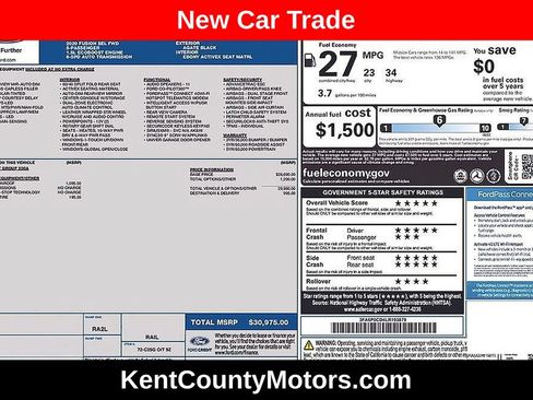 Used 2020 Ford Fusion SEL FWD image 1