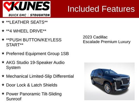 Used 2023 Cadillac Escalade Premium Luxury w/ Touring Package AWD/4WD image 3