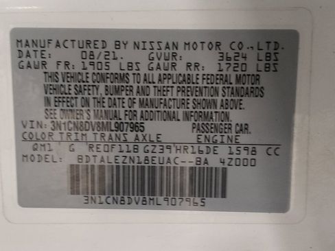Used 2021 Nissan Versa S FWD image 33
