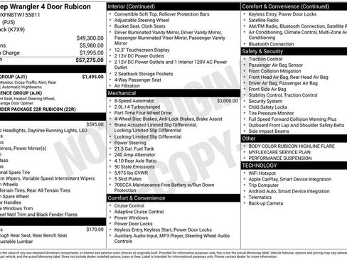 New 2026 Jeep Wrangler Unlimited Rubicon w/ Safety Group AWD/4WD image 7