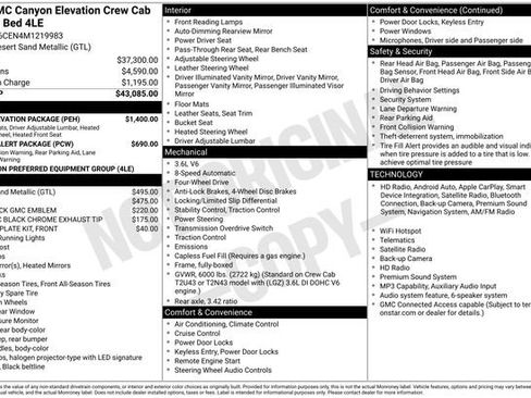 Used 2021 GMC Canyon Elevation w/ High Elevation Package AWD/4WD image 12