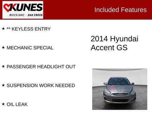 Used 2014 Hyundai Accent GS FWD image 2