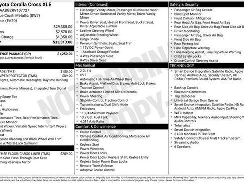 Certified 2024 Toyota Corolla Cross XLE w/ Convenience Package AWD/4WD image 31