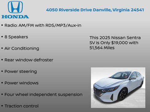 Used 2025 Nissan Sentra SV FWD image 7