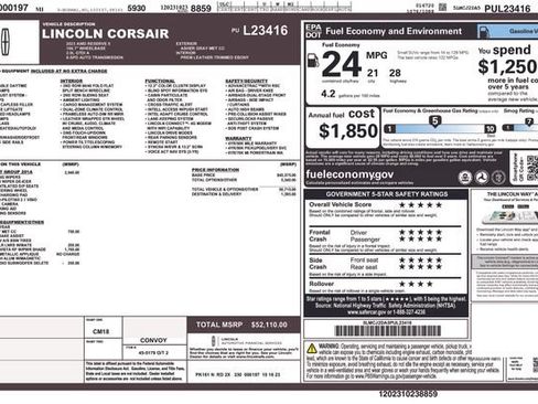 Certified 2023 Lincoln Corsair Reserve w/ Equipment Group 201A AWD/4WD image 37