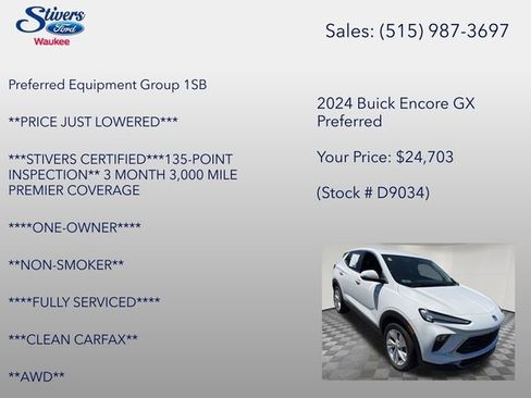 Used 2024 Buick Encore GX Preferred AWD/4WD image 11