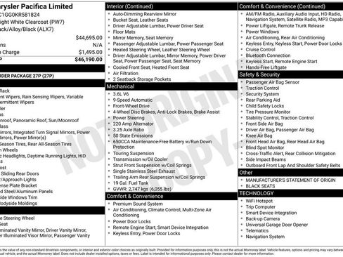 Used 2019 Chrysler Pacifica Limited FWD image 10