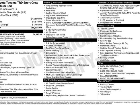 Used 2024 Toyota Tacoma TRD Sport w/ TRD Sport Upgrade Package image 10